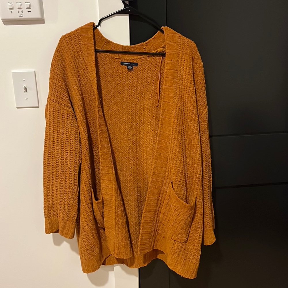 American Eagle Oversized Burnt Orange Cardigan